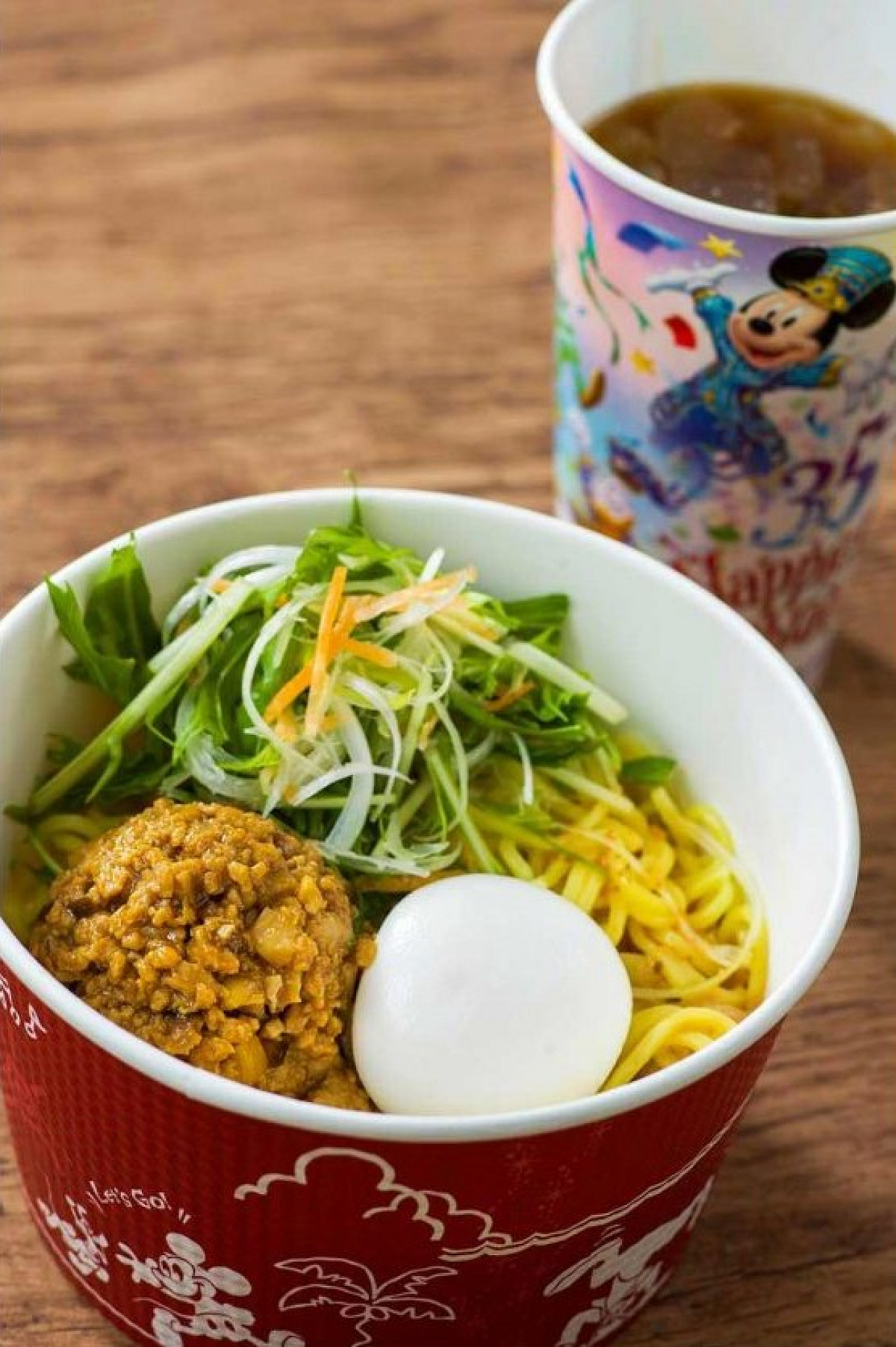 鶏の肉みそとベジタブルの冷やし麺