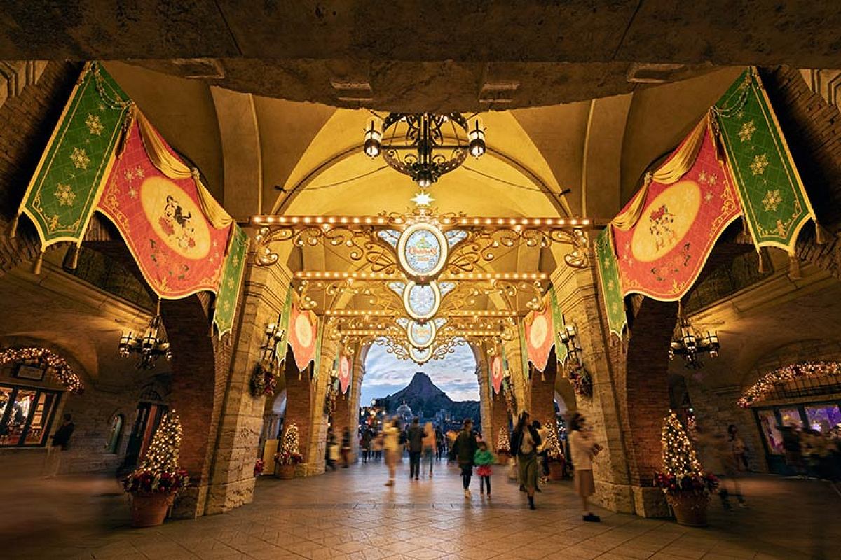 ディズニーシーのクリスマスデコレーション