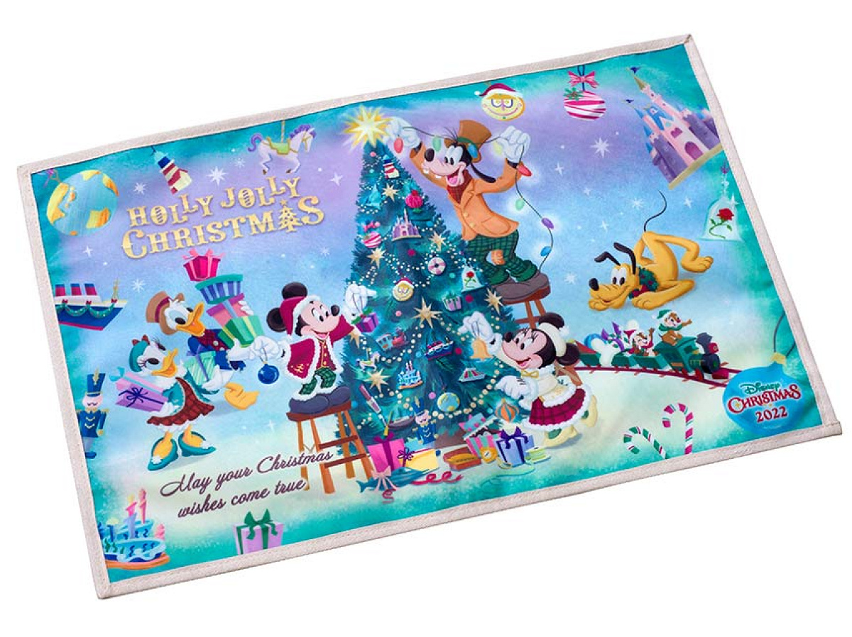 ディズニークリスマス 2022:スーベニアランチョンマット 青