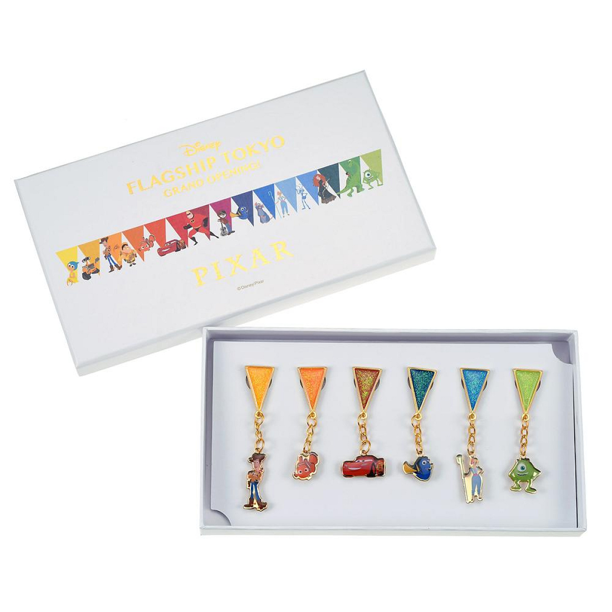 Disney東京ディズニー グランドオープ ピンバッジ 5個セット ディズニー ディズニー＆ピクサーキャラクター ピンバッジ セット Disney FLAGSHIP