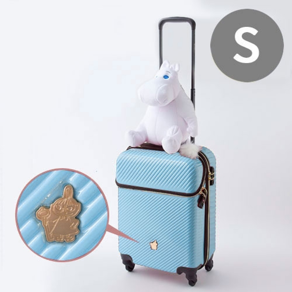 ヘッドオープンキャリーケースS（ムーミンぬいぐるみネックピロー付