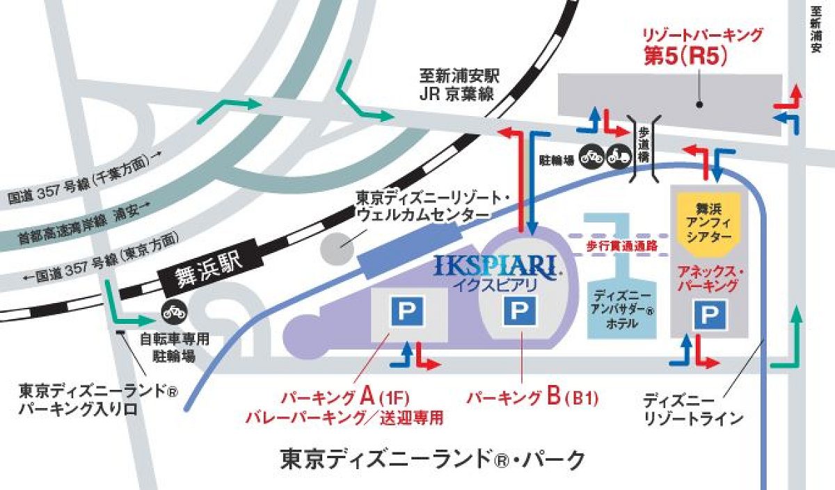 イクスピアリ駐車場地図