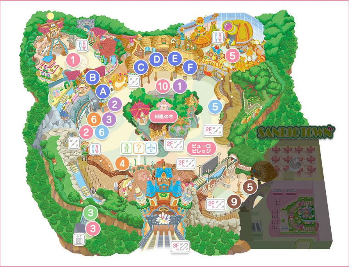 サンリオピューロランドの地図