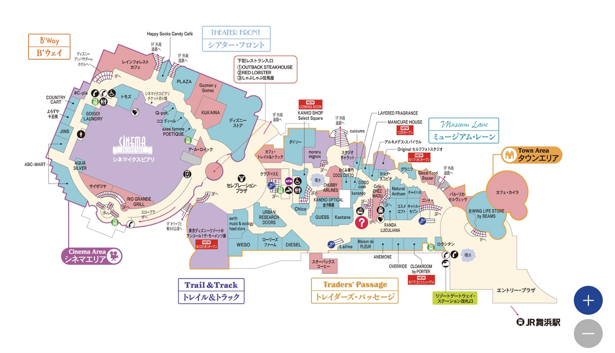 シアター・フロントの地図 