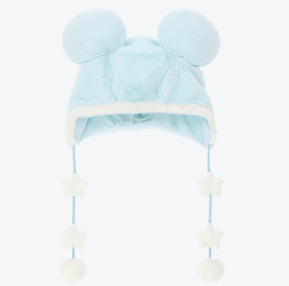 ミッキーふわふわ紐付きファンキャップ（ブルー）