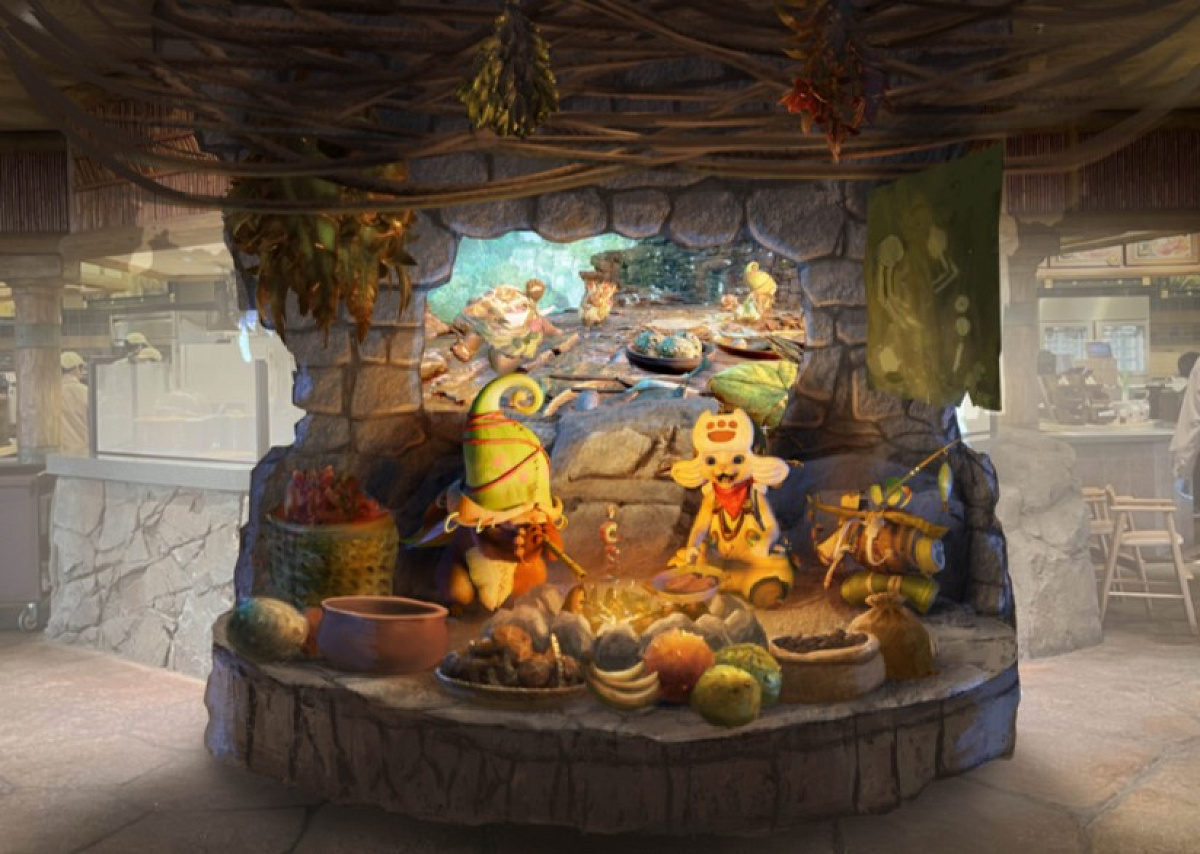 ゲストを出迎えるモリバーとオトモアイルー