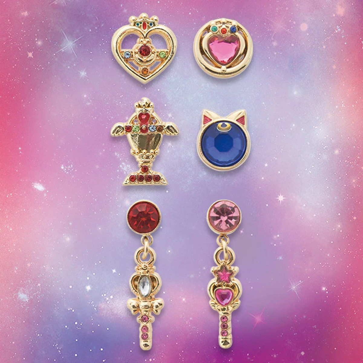 ピアスセット（6個）（USJ×セーラームーングッズ）| キャステル 