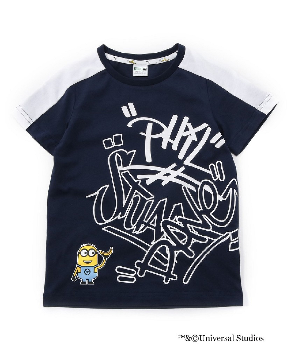 PUMA ミニオンズTシャツ キッズ（ネイビー）