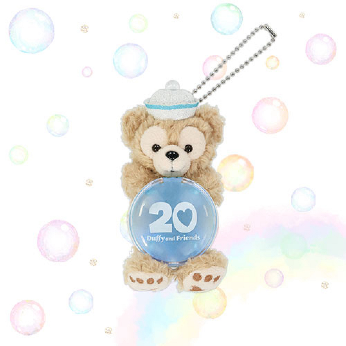 ぬいぐるみチャーム(ダッフィー20周年カラフルハピネスグッズ)