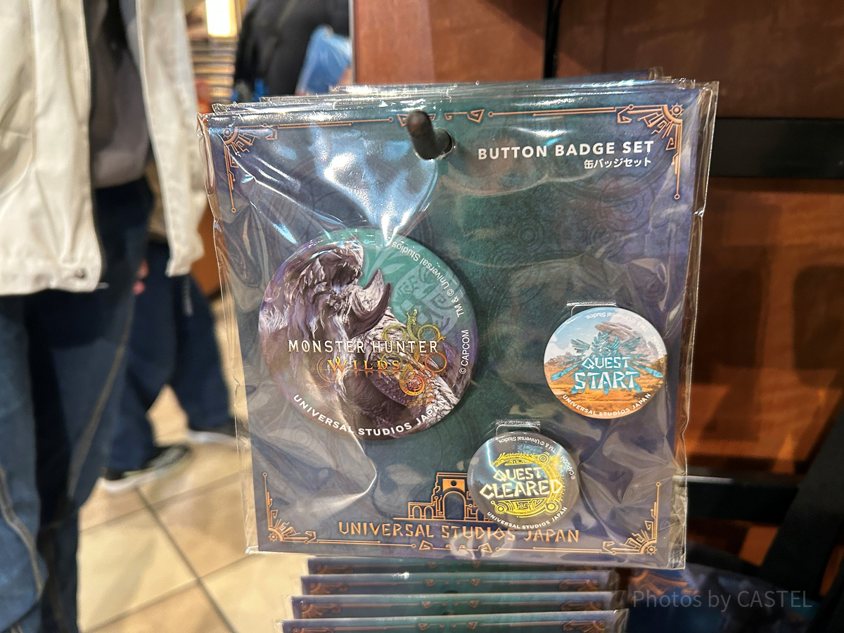 缶バッジセット（USJ×モンハンワイルズ）| キャステル | CASTEL