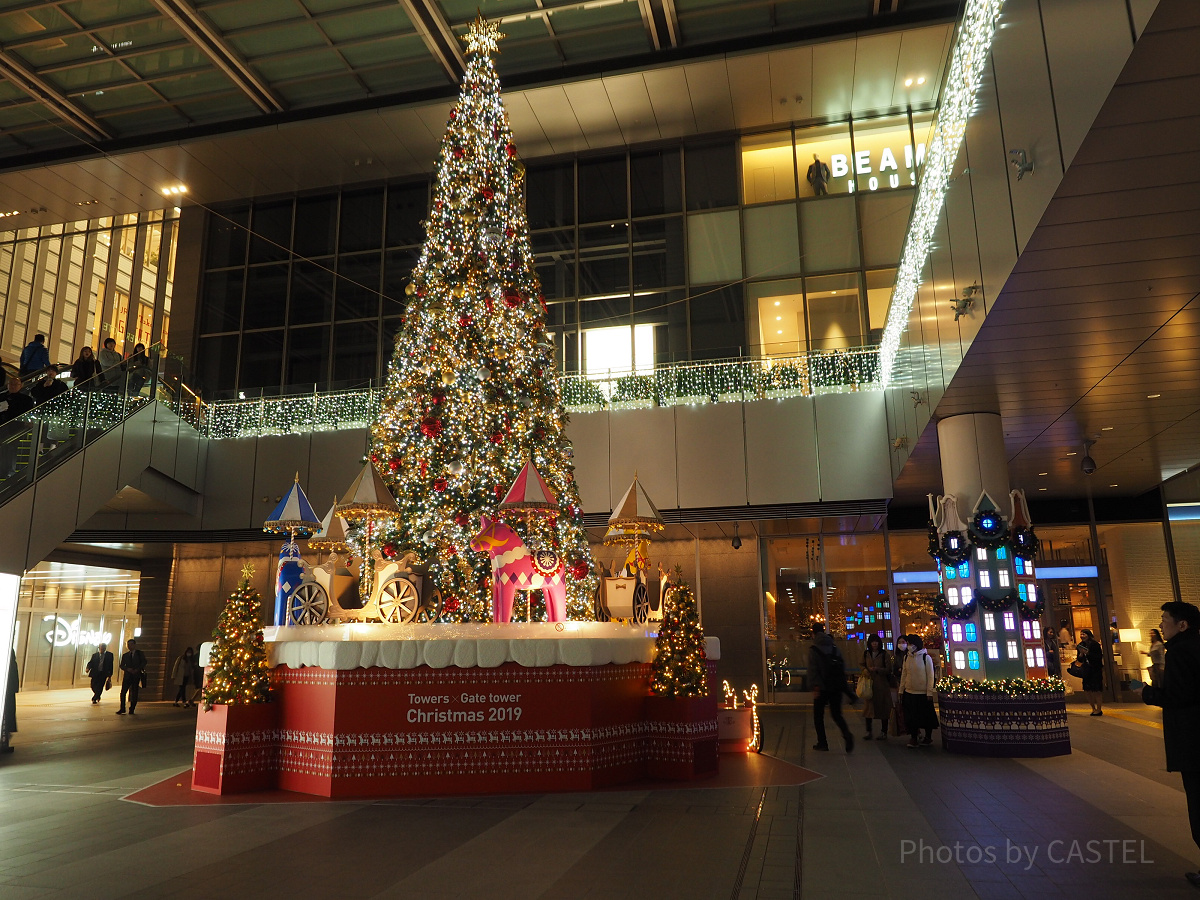 JRゲートタワーのクリスマスツリー