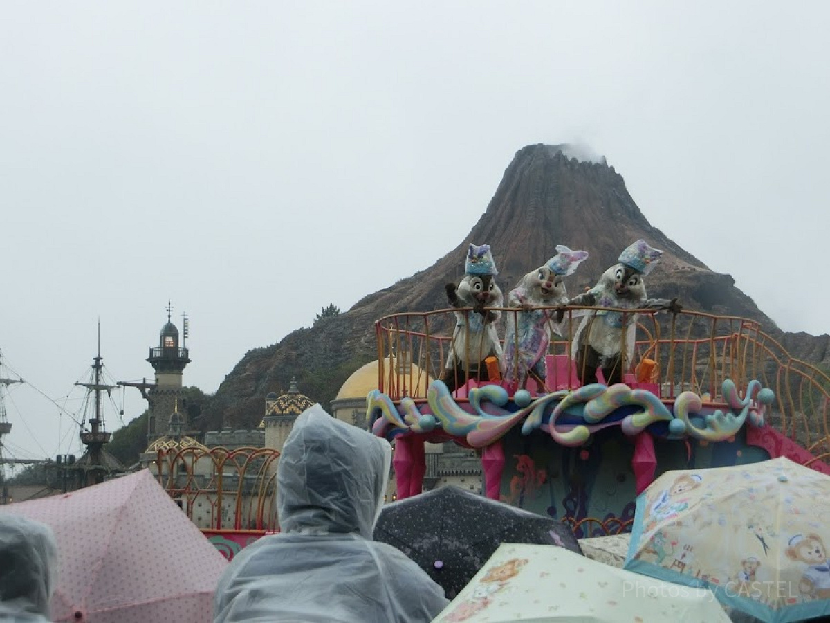 ディズニーシーの雨の日バージョンのグリーティング