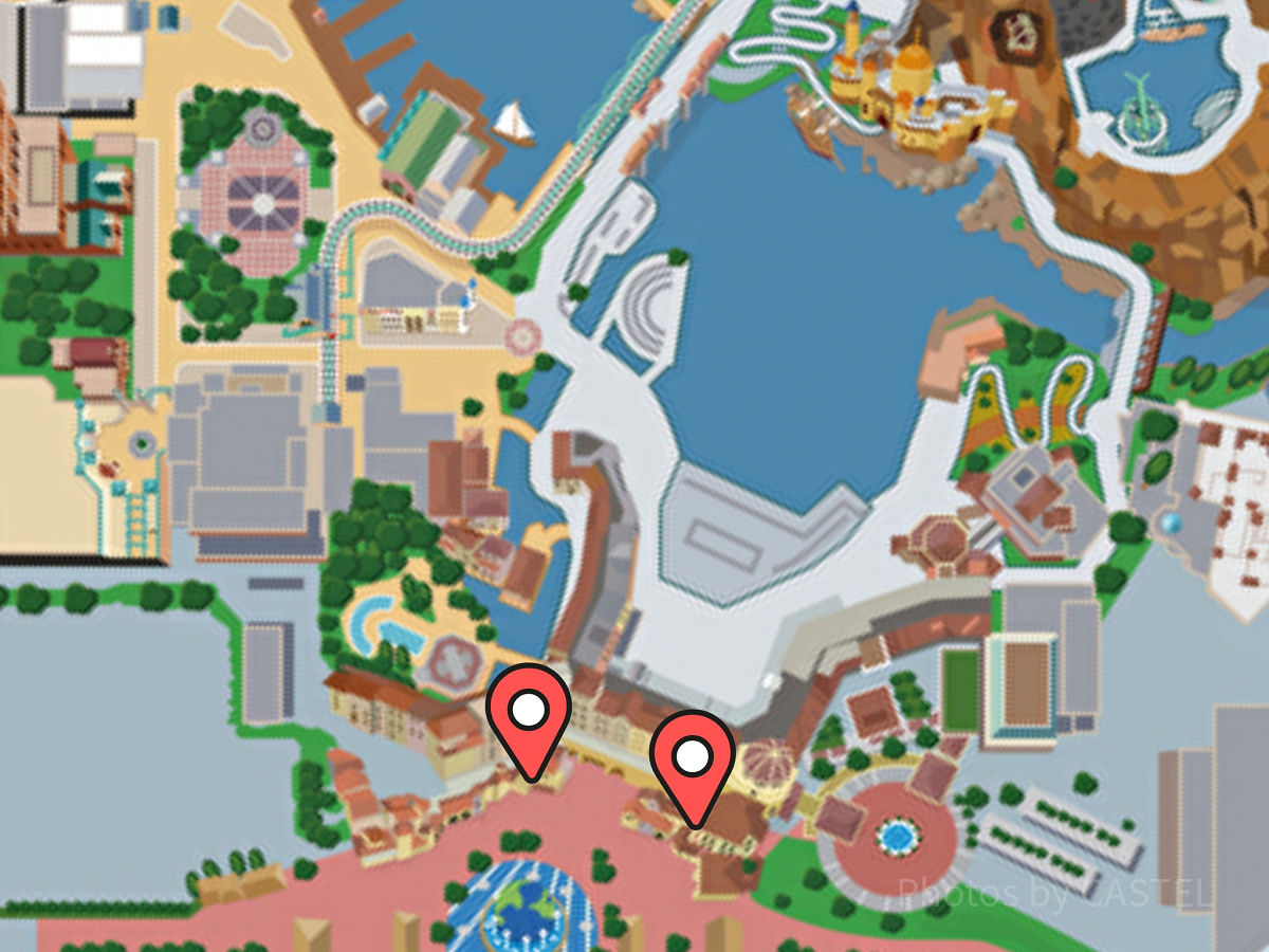 ディズニーシーのトイレマップ：メインエントランス