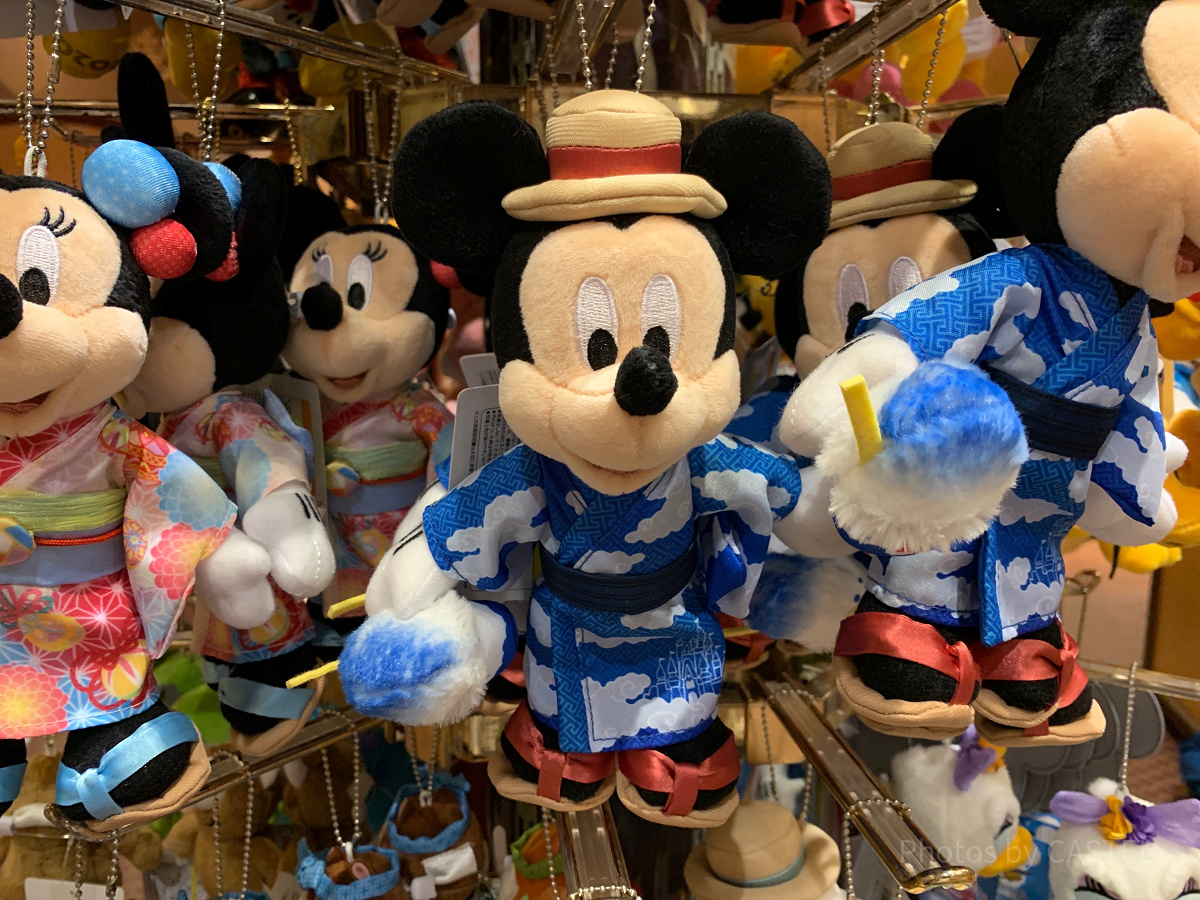 ディズニー浴衣ぬいぐるみバッジ