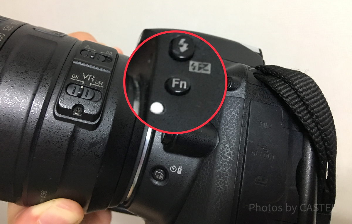 Nikon D5300の場合のFnボタンの位置| キャステル | CASTEL ディズニー情報