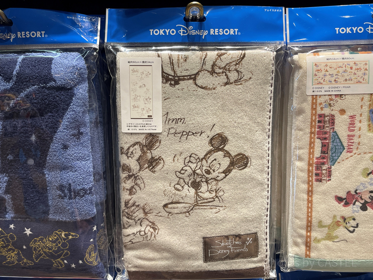 手描きミッキーフェイスタオル