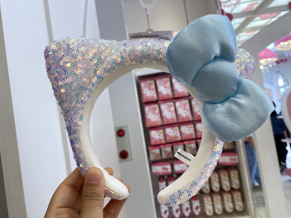 【新品未使用】USJ パールホワイト キティ スパンコール カチューシャ 1点 ハローキティカチューシャ キティスパンコールカチューシャ ユニバ usj