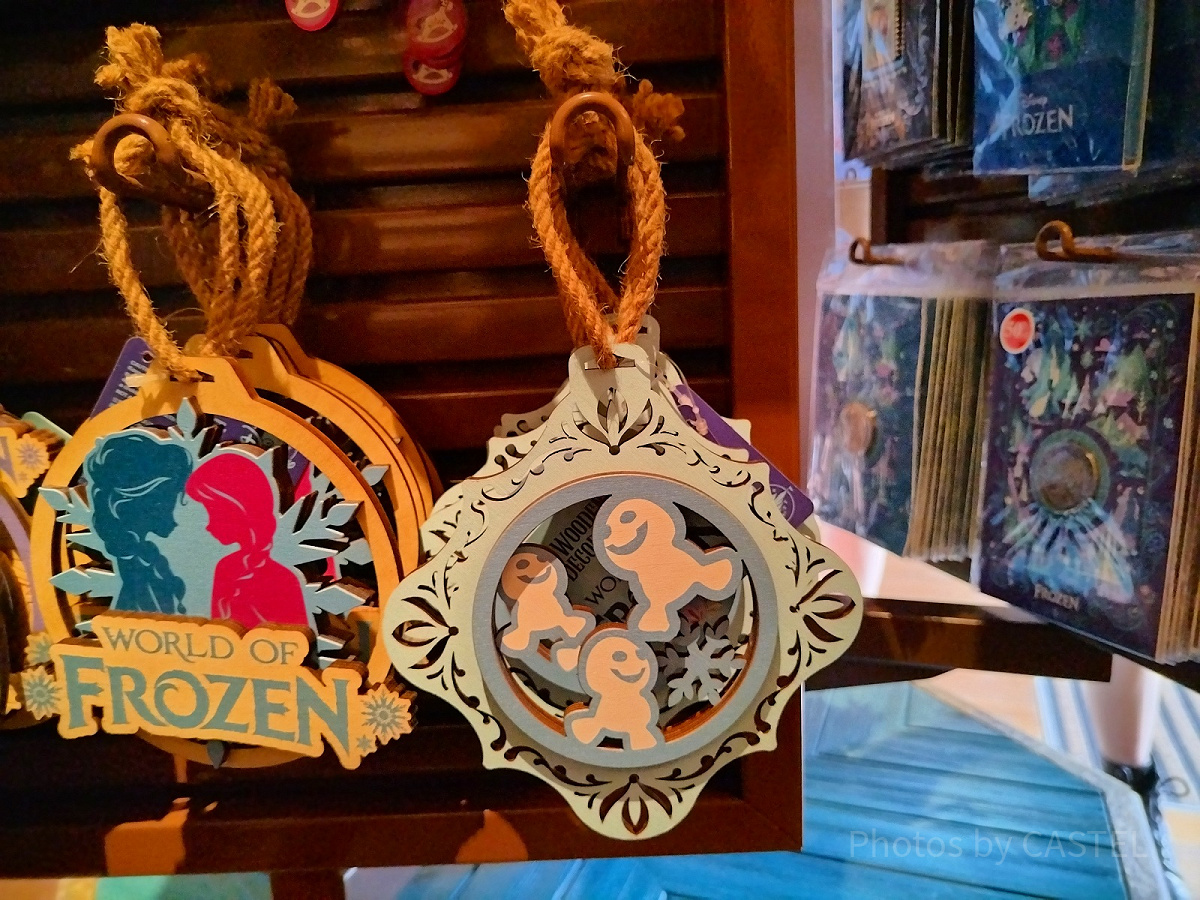 香港ディズニーアナ雪グッズ：木彫りの壁飾り（スノーギース