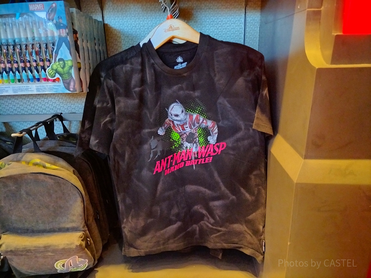 香港ディズニーマーベルグッズ：アントマンのTシャツ（黒）