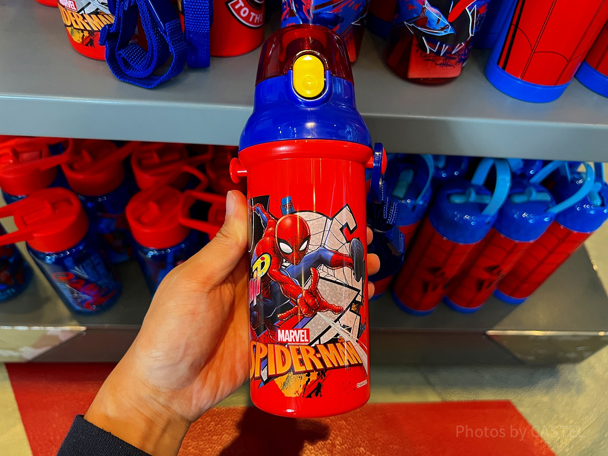 香港ディズニーマーベルグッズ：スパイダーマンの水筒| キャステル