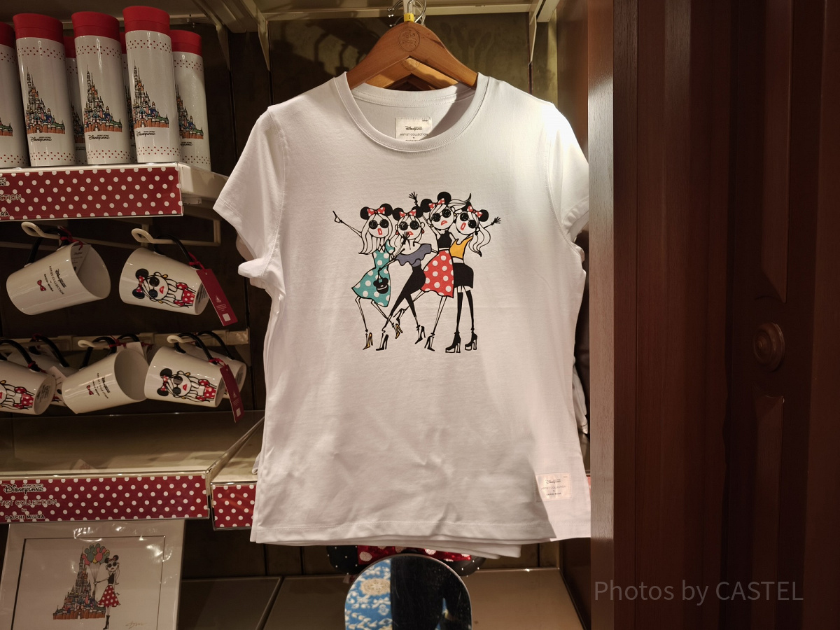 香港ディズニーDaichiMiuraコラボTシャツ 香港ディズニー20周年DAICHI MIURAコラボグッズ：レディスTシャツ