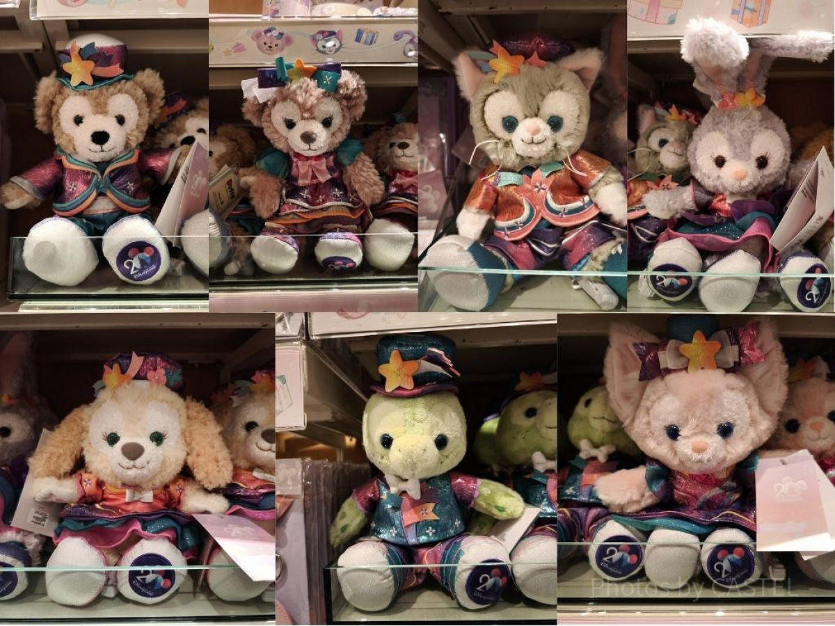 香港ディズニー20周年「ダッフィー＆フレンズ・グランドセレブレーショングッズ」：ぬいぐるみ