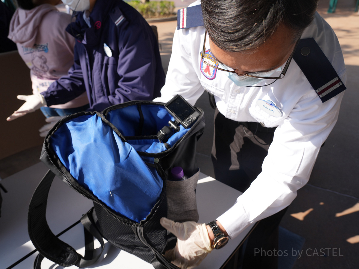 香港ディズニーランドの荷物検査