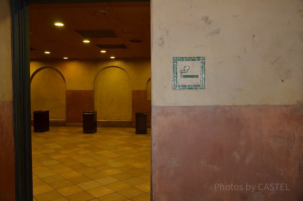 ジャングルクルーズ横の喫煙所内部