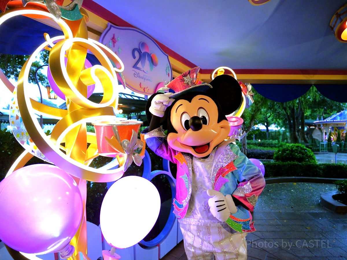 香港ディズニーのグリーティング20周年コスチュームのミッキー