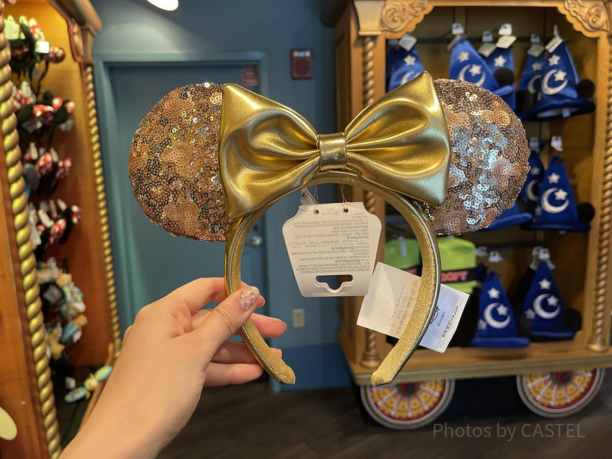 ミニースパンコールカチューシャ（ゴールド）