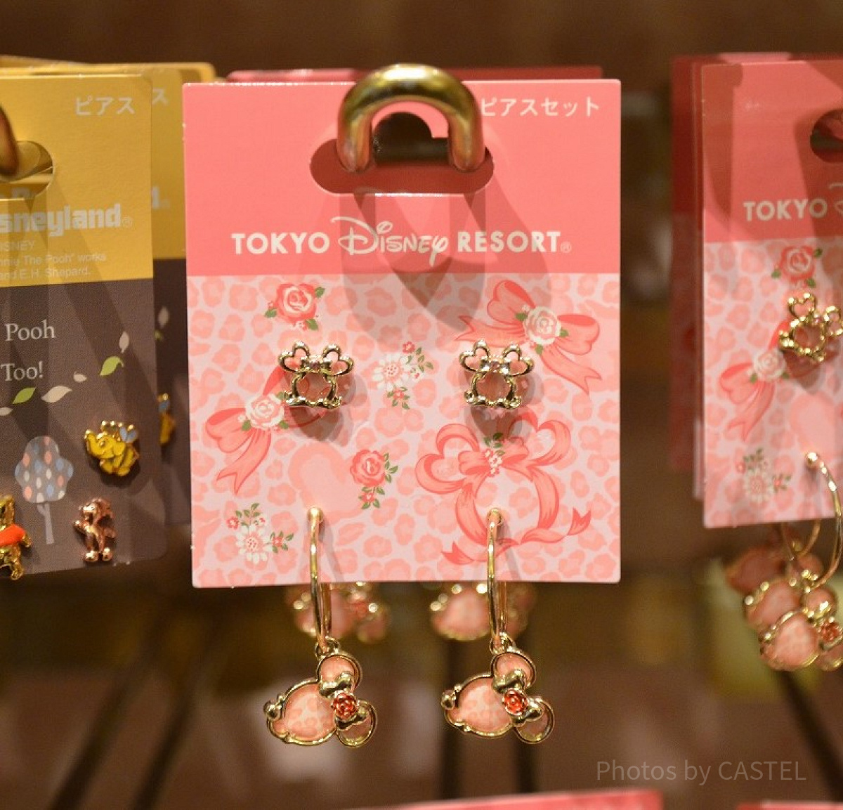 ミニーのネックレスとピアスセット ミニーのガーリーピアスセット| キャステル | CASTEL ディズニー情報