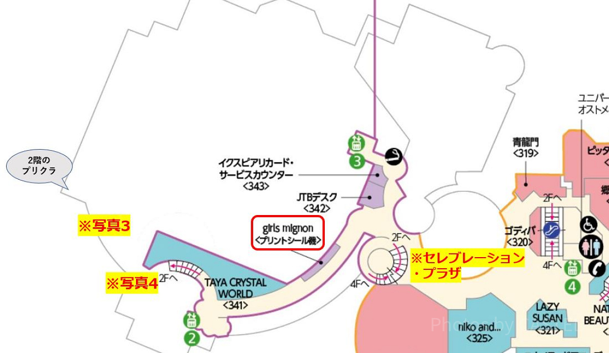 3階のプリクラMAP