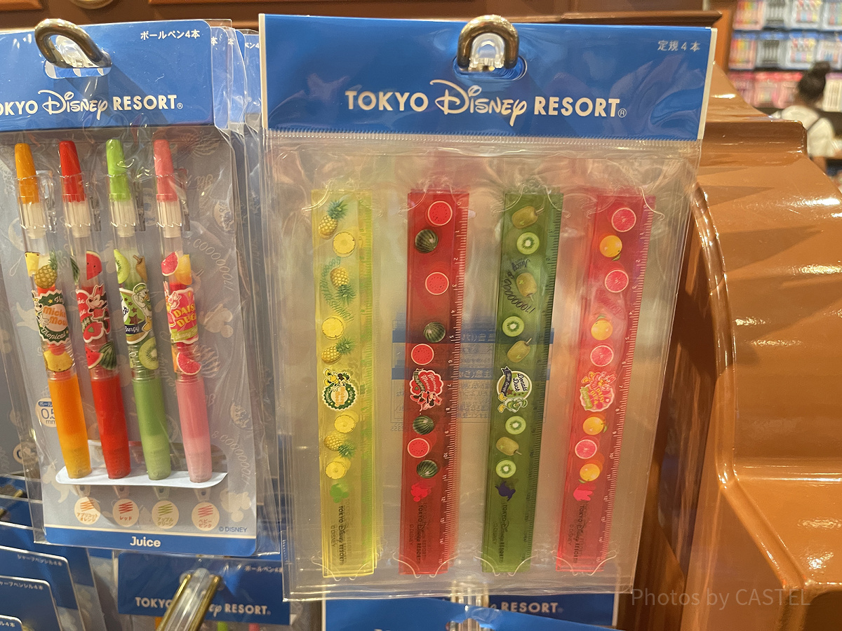 定規セット（ディズニー夏のフルーツグッズ）| キャステル | CASTEL