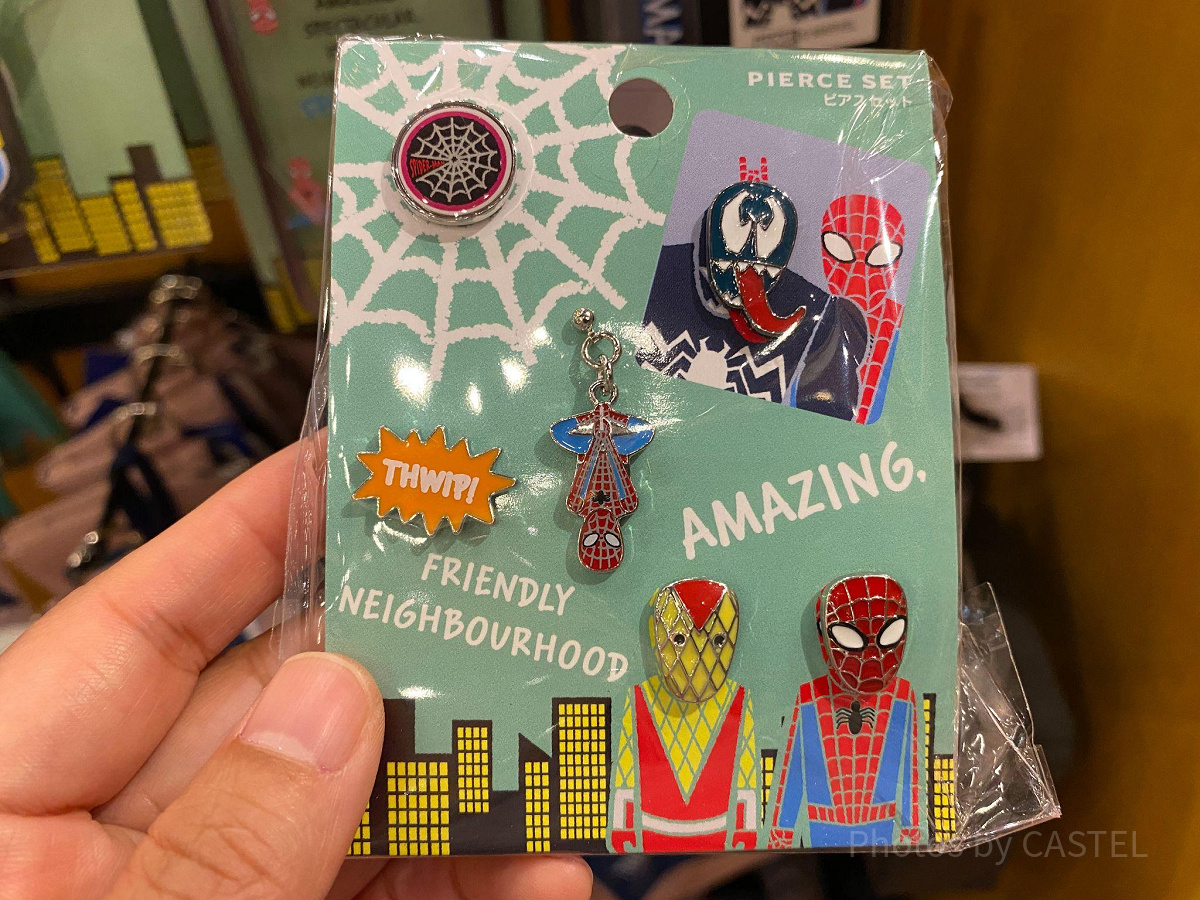 スパイダーマン「WEBEED WONDER」のピアスセット