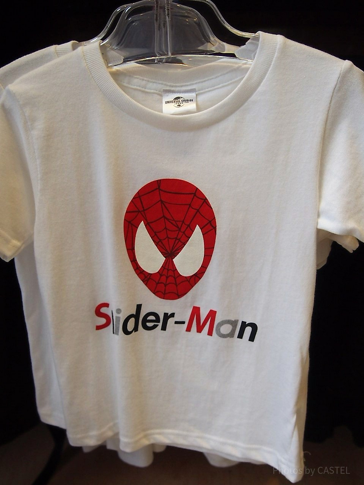 スパイダーマンシンプルロゴTシャツ白（キッズ）