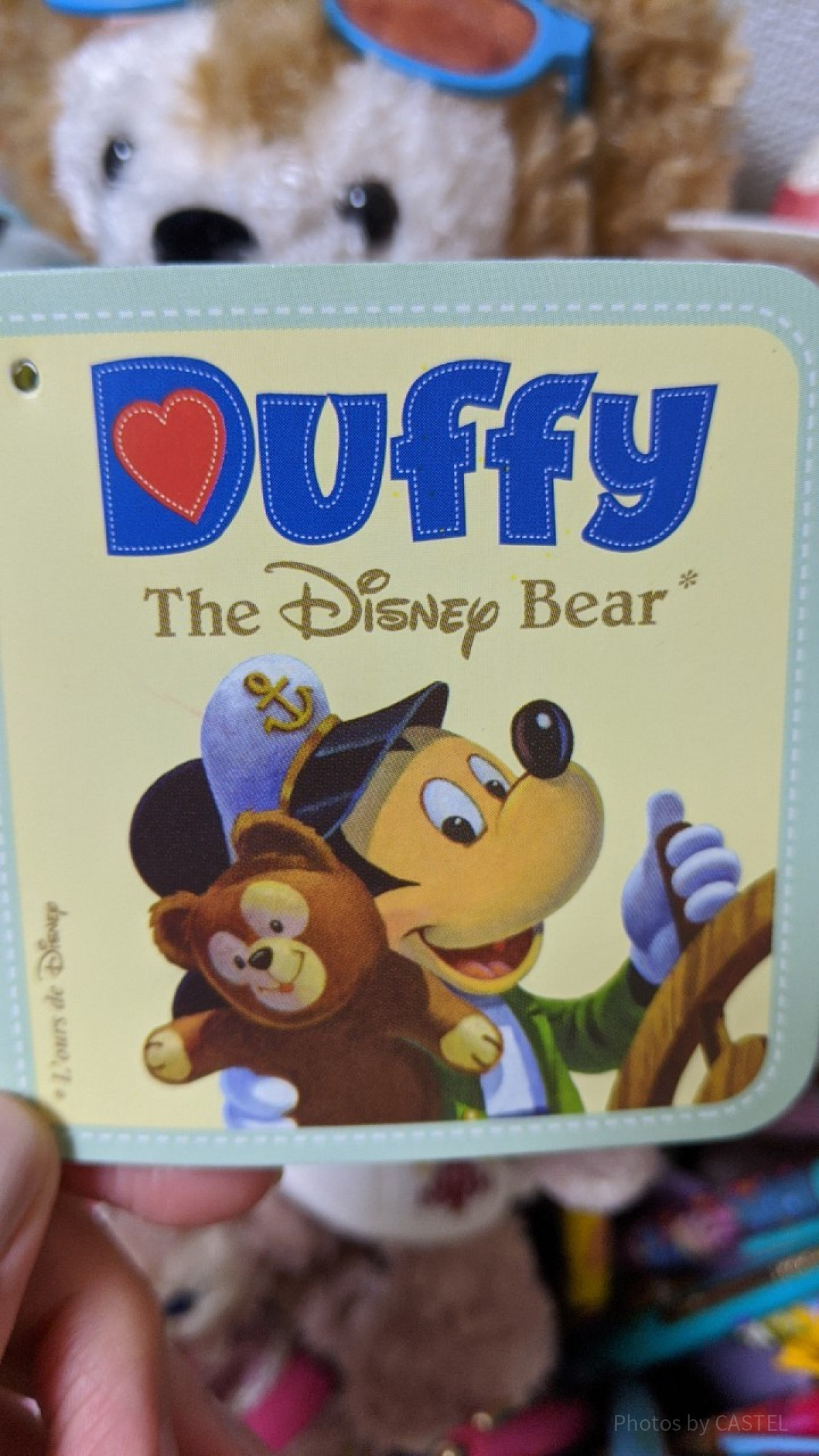 海外ディズニー　ダッフィー　ぬいぐるみ　タグストーリーブック付き　新品 ダッフィーのぬいぐるみについているストーリーブック| キャステル