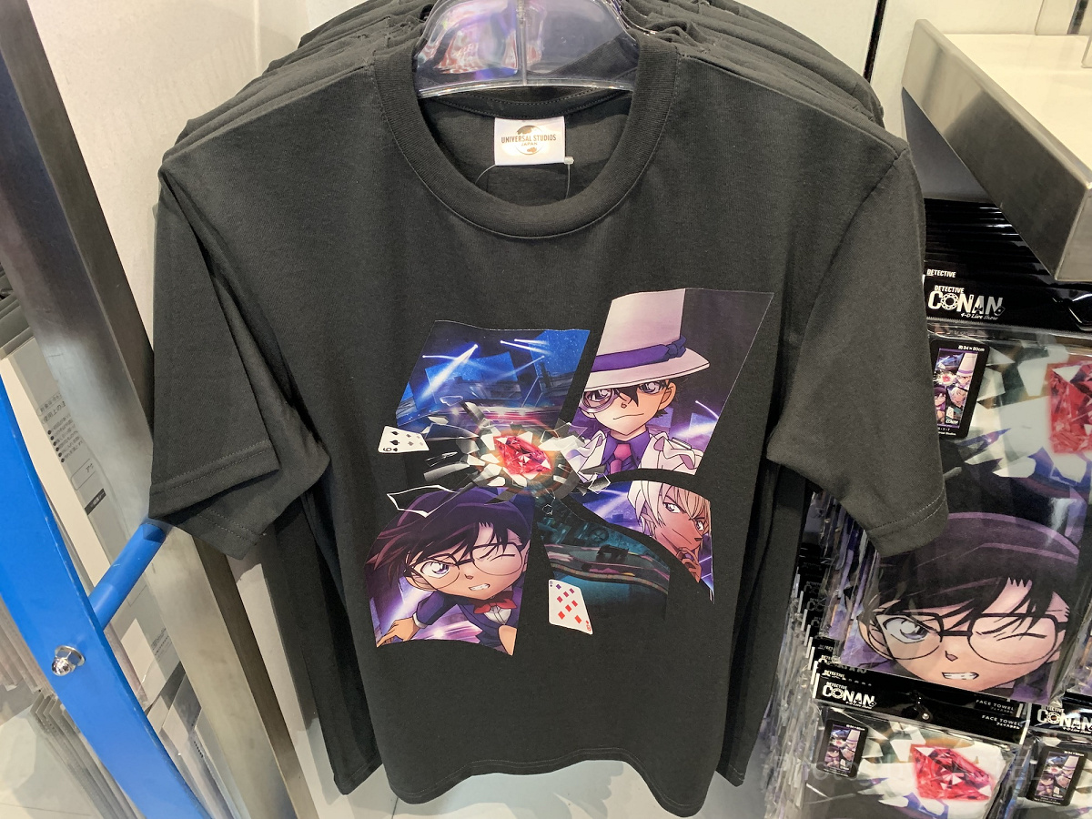 Tシャツ(黒)（USJコナン星空の宝石グッズ）