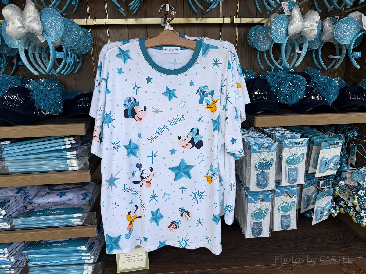 Tシャツ(ディズニーシー25周年グッズ)| キャステル | CASTEL
