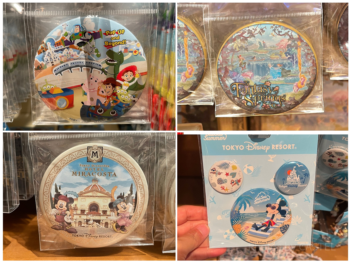 東京ディズニーリゾート＆ディズニーストアで買える缶バッジ