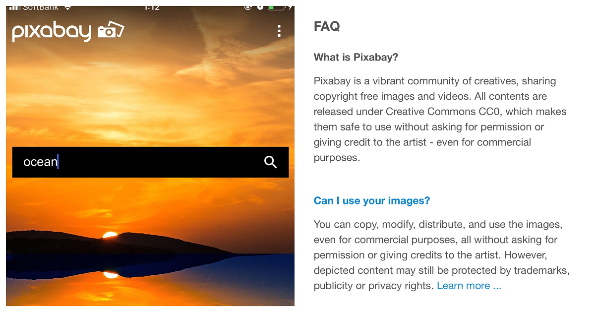 素材を探すのに便利なアプリ、Pixabay