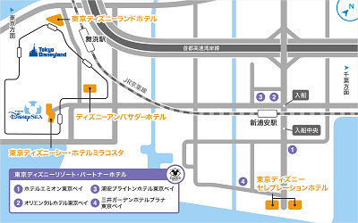 「ディズニーパートナーホテル」の場所