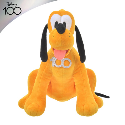 ディズニーストアで買えるディズニー創立100周年記念グッズ：プルートぬいぐるみ