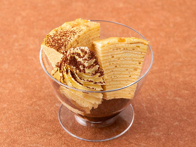 バウムクーヘンのティラミス仕立て（ユーハイムバウム使用）