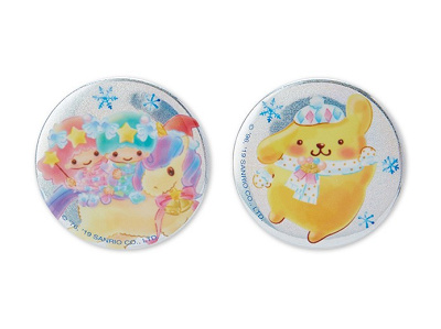 クリスマスグッズ 缶バッジ リトルツインスターズ ポムポムプリン