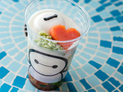 クールダウンうどん(牛カルビ、エッグ、豆乳ポテトソース)