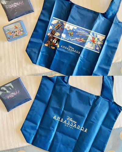 ディズニーホテルの販売用エコバッグとアメニティ無料エコバッグとの