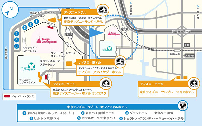 ディズニー周辺ホテルマップ