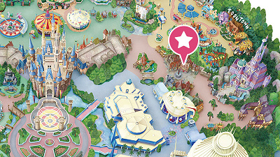 ディズニーランドチュロス:ラ・タベルヌ・ド・ガストンの場所マップ