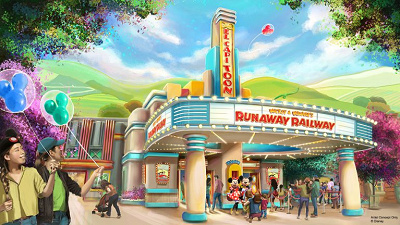 ディズニーランド・パークの「Mickey&Minnie’s Runaway Railway」エントランスイメージ