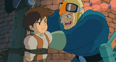 パズーを助けるドーラ